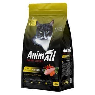 Сухой корм для кошек AnimAll Adult 1,5 кг - курица - masterzoo.ua