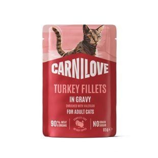Вологий корм для котів Carnilove Adult Gravy 85 г - індичка та валеріана - masterzoo.ua
