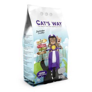 Наповнювач бентонітовий для котячого туалету Cat's Way 10 л - лаванда - masterzoo.ua