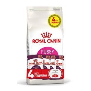 Набір сухого та вологого корму для котів Royal Canin Fussy Exigent 2 кг + 4 шт х 85 г - masterzoo.ua