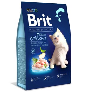 Сухой корм для котят Brit Premium by Nature Cat Kitten 8 кг - курица - masterzoo.ua