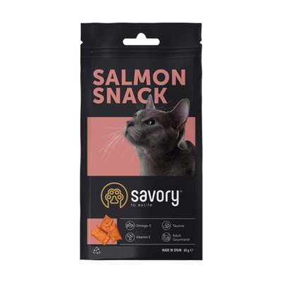 Ласощі для котів Savory Snack Salmon 60 г (подушечки з лососем) - masterzoo.ua