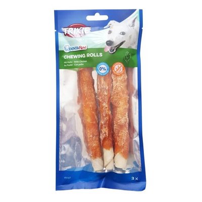 Ласощі для собак Trixie Паличка для чищення зубів Denta Fun 17 см, 140 г / 3 шт. (курка) - masterzoo.ua