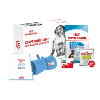 Набір для цуценят Royal Canin Maxi Puppy 1 кг + 5 шт Educ 50 г