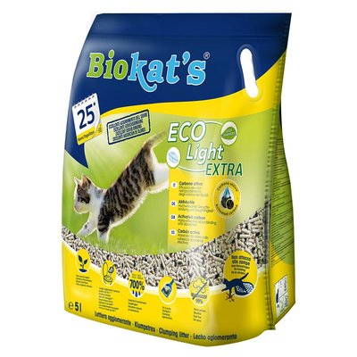 Наповнювач туалета для котів Biokat's Eco Light Extra 5 л (тофу) - masterzoo.ua