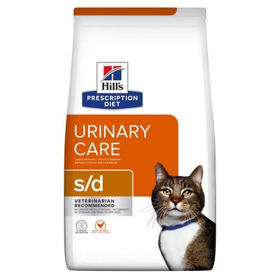 Сухой корм для кошек, для растворения струвитных камней Hills Prescription Diet Feline s/d 1,5 кг (домашняя птица) - masterzoo.ua