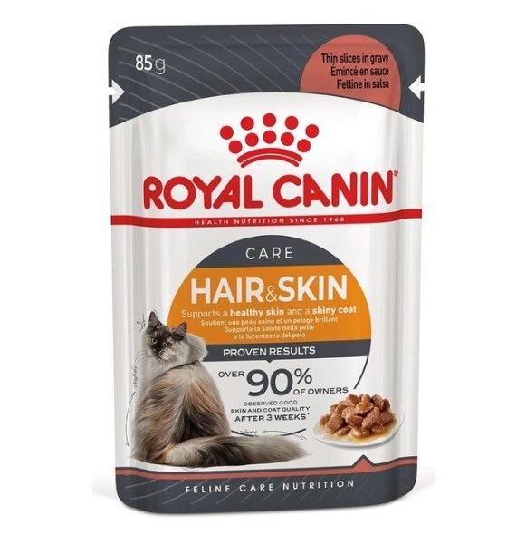 Влажный корм для кошек, шерсть которых требует дополнительного ухода Royal Canin Intense Beauty Gravy pouch 85 г (домашняя птица) - masterzoo.ua