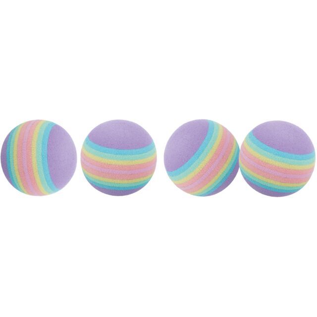 Игрушка для кошек Trixie Мяч радужный d=4 см, набор 4 шт. (вспененная резина) - masterzoo.ua