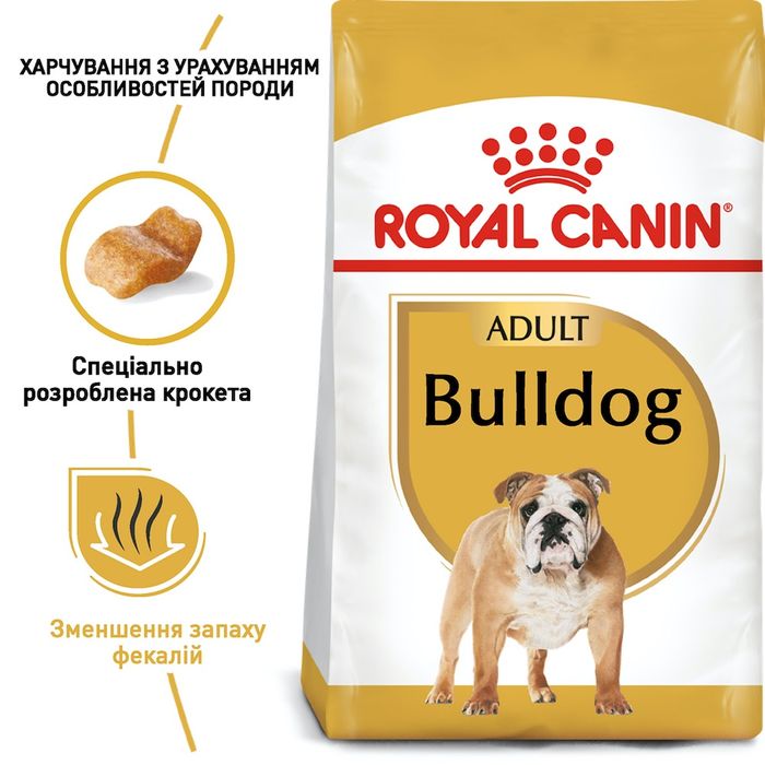 Сухой корм для собак Royal Canin Bulldog Adult 12 кг - masterzoo.ua