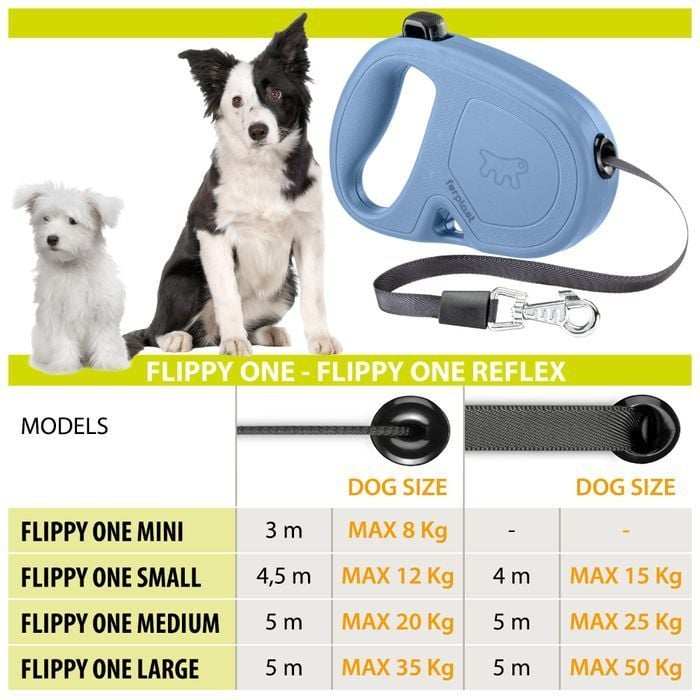 Повідець-рулетка для собак Ferplast Flippy One M - чорний - masterzoo.ua