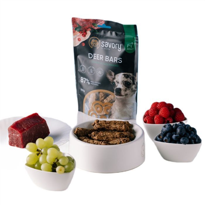 Ласощі для собак Savory Deer Bars 100 г - олень - masterzoo.ua