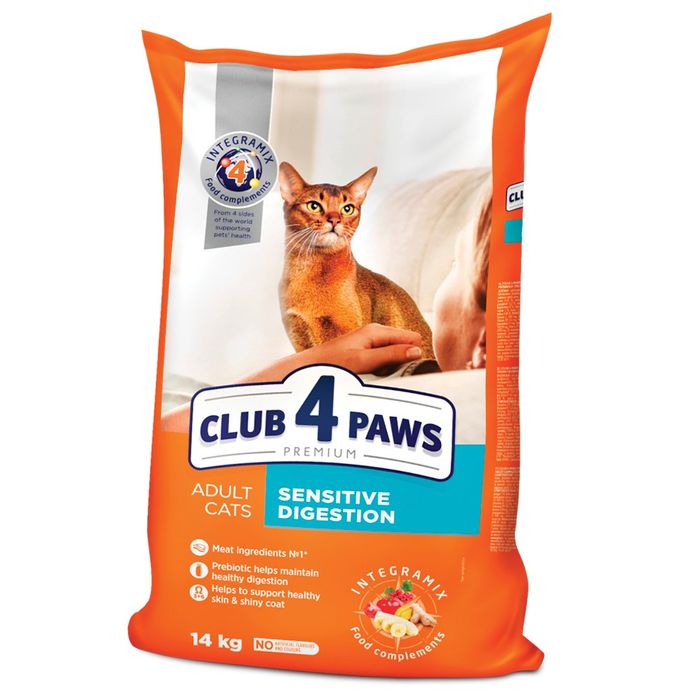 Сухий корм для котів із чутливим травленням Club 4 Paws Premium 14 кг (курка) - masterzoo.ua