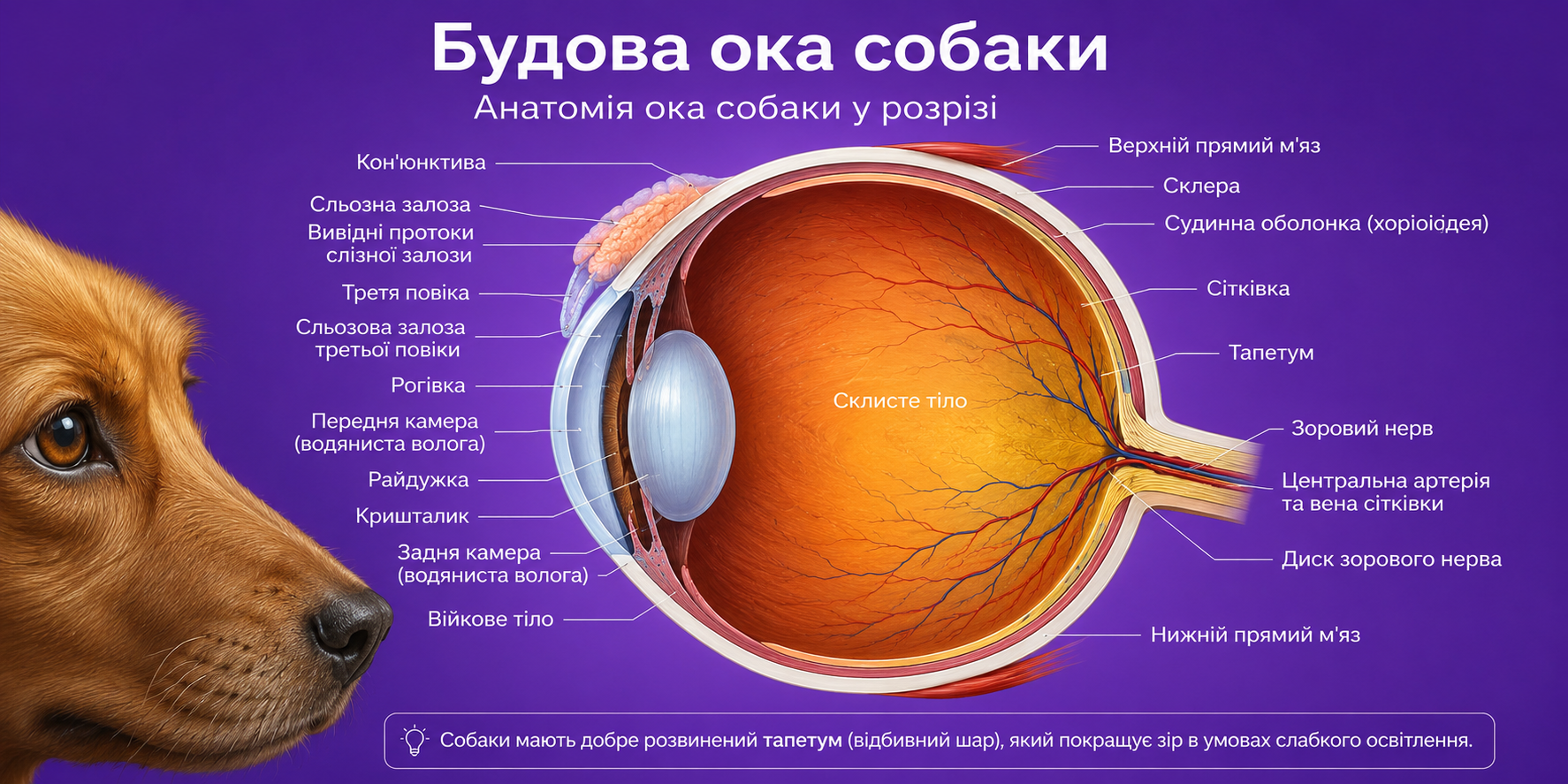 будова ока собаки | MasterZoo